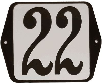 Huisnummer standaard nummer 22 - Warentuin mix