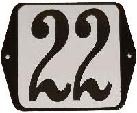 Huisnummer standaard nummer 22 - Warentuin mix