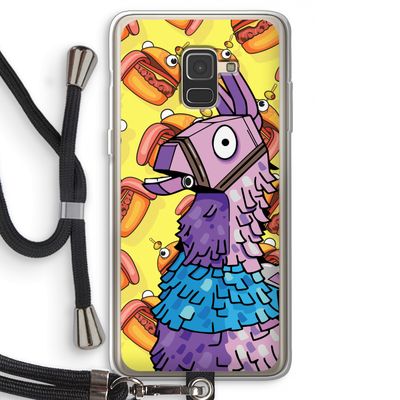Loot Burger: Samsung Galaxy A8 (2018) Transparant Hoesje met koord