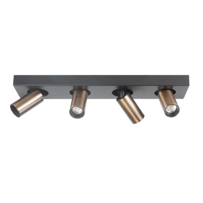 Highlight SpotEliano 4-lichts zwart met koper brons - S7483.32