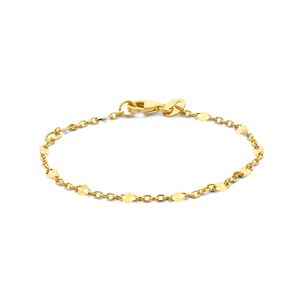 Armband Plaatjes geelgoud 2,4 mm 11-13 cm