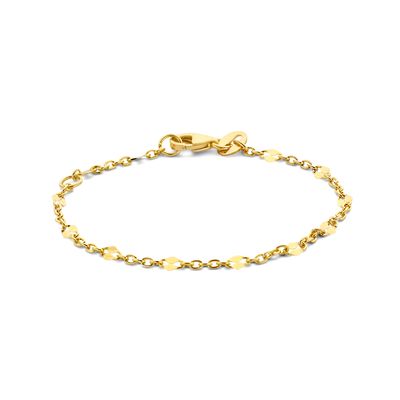 Armband Plaatjes geelgoud 2,4 mm 11-13 cm