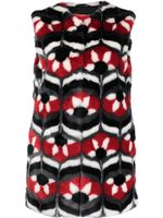 Boutique Moschino gilet en fourrure artificielle à motif géométrique - Noir - thumbnail