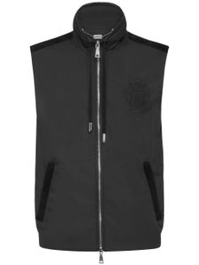 Billionaire gilet zippé à logo brodé - Noir