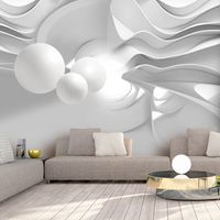 Zelfklevend fotobehang - Witte gangen, 8 maten, premium print - thumbnail