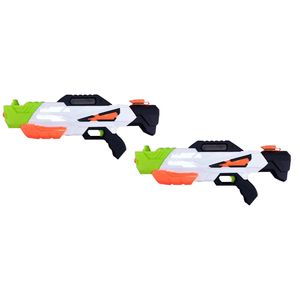 2x Waterpistool/waterpistolen gekleurd 47 cm