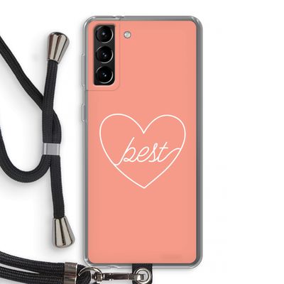 Best heart: Samsung Galaxy S21 Plus Transparant Hoesje met koord