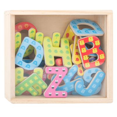 Small Foot - houten magnetische letters kleur, 37dlg.
