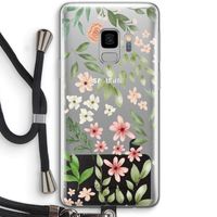 Botanical sweet flower heaven: Samsung Galaxy S9 Transparant Hoesje met koord