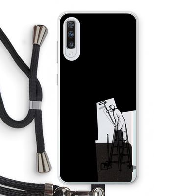 Musketon Painter: Samsung Galaxy A70 Transparant Hoesje met koord