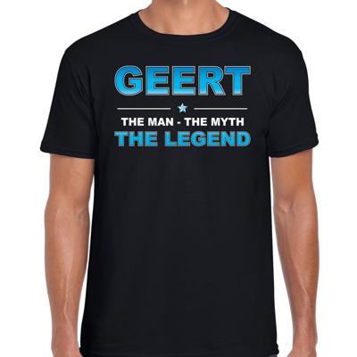 Geert Voornaam cadeau - The man, The myth the legend - zwart - voor heren - verjaardag