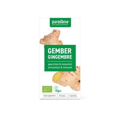 Purasana Supplementen Classic Gember 60Capsules Purasana Supplementen Classic Gember 60Capsules
