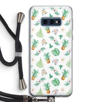 Ananas bladeren: Samsung Galaxy S10e Transparant Hoesje met koord