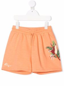 Kenzo Kids short imprimé à lien de resserrage - Orange