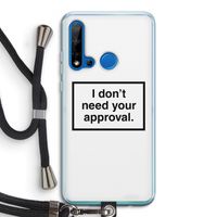 Don't need approval: Huawei P20 Lite (2019) Transparant Hoesje met koord