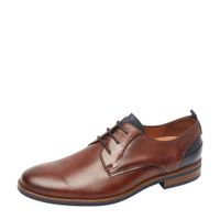 Van Lier Sabinus nubuck veterschoenen cognac - thumbnail