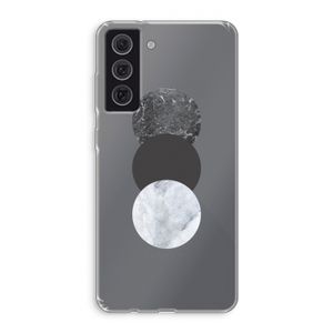 Marmeren cirkels: Samsung Galaxy S21 FE Transparant Hoesje