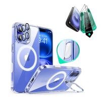 iPhone 16 Plus Classic Hybrid Magnetic Case Protection Bundle (Camera Control, Stash Stand) - Clear iPhone 16 Plus Classic Hybrid Magnetic Case Protection Bundle (Camera Control, Stash Stand) - Clear