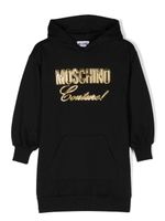 Moschino Kids robe-sweat à patch logo - Noir