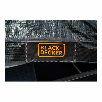 Aanhangwagenhoes Black & Decker Zwart 1,6 x 2,5 m