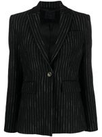 PINKO blazer rayé à simple boutonnage - Noir - thumbnail