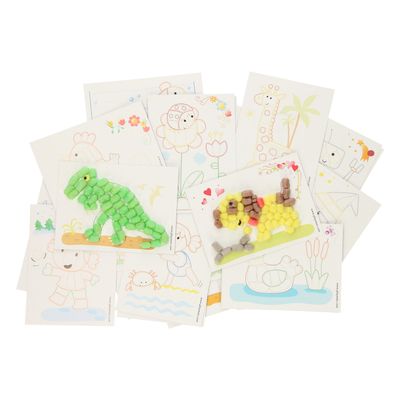 Playmais kaarten versieren, 24st.