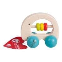 Classic World world houten ratel olifant met wielen
