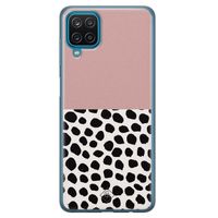 Samsung Galaxy A12 siliconen hoesje - Pink dots