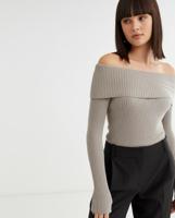 Only Onlkatia Ls Off Shoulder Knt Noos Trui Mocha Meringue / Melange Only Onlkatia Ls Off Shoulder Knt Noos Trui Mocha Meringue / Melange