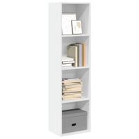 Boekenkast 40x30x152 cm bewerkt hout wit Boekenkast 40x30x152 cm bewerkt hout wit