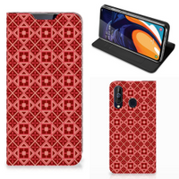 Samsung Galaxy A60 Hoesje met Magneet Batik Rood - thumbnail