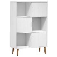 The Living Store MOLDE Boekenkast - 90x35x133.5 cm - Massief grenenhout - UV-vernis