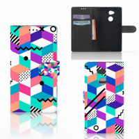 Sony Xperia XA2 Ultra Bookcase Blokken Kleurrijk - thumbnail