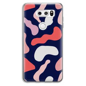 Memphis Shapes Pink: LG V30 Transparant Hoesje