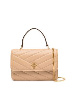 Tory Burch mini sac porté épaule Kira Chevron Chain - Tons neutres