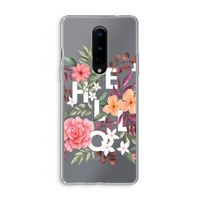 Hello in flowers: OnePlus 8 Transparant Hoesje