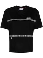 GCDS t-shirt à rayures strassées - Noir - thumbnail