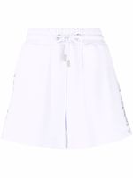 Philipp Plein short en coton strassé à lien de resserrage - Blanc - thumbnail