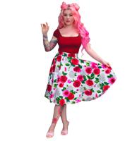 Ava Rose Circle Skirt Red-L | 24% korting