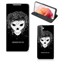 Mobiel BookCase Samsung Galaxy S21 Skull Hair