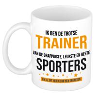 Trainer koffiemok / theebeker - 300 ml - cadeau - begeleider / coach - trotse trainer - wit