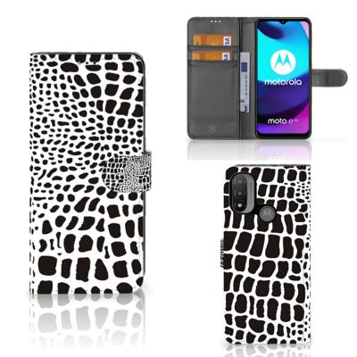 Motorola Moto E20 | E30 | E40 | Telefoonhoesje | Met pasjeshouder | Slangenprint