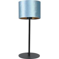Masterlight Zwarte tafellampVenus met retro blauwe lampenkap - 4470-05-13-30