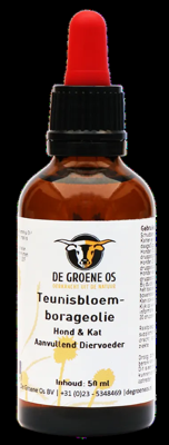De Groene Os Teunisbloem-Borageolie Hond & Kat