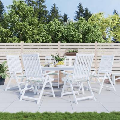 VidaXL Stoelkussens 6 st bladpatroon 50x50x3 cm stof