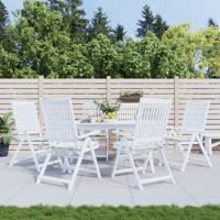 VidaXL Stoelkussens 6 st bladpatroon 50x50x3 cm stof