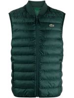 Lacoste gilet matelassé à logo brodé - Vert