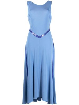 Koché robe sans manches à bords en dentelle - Bleu
