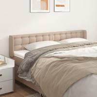 Hoofdbord met randen 163x16x78/88 cm kunstleer cappuccinokleur