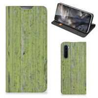 OnePlus Nord Book Wallet Case Green Wood - thumbnail